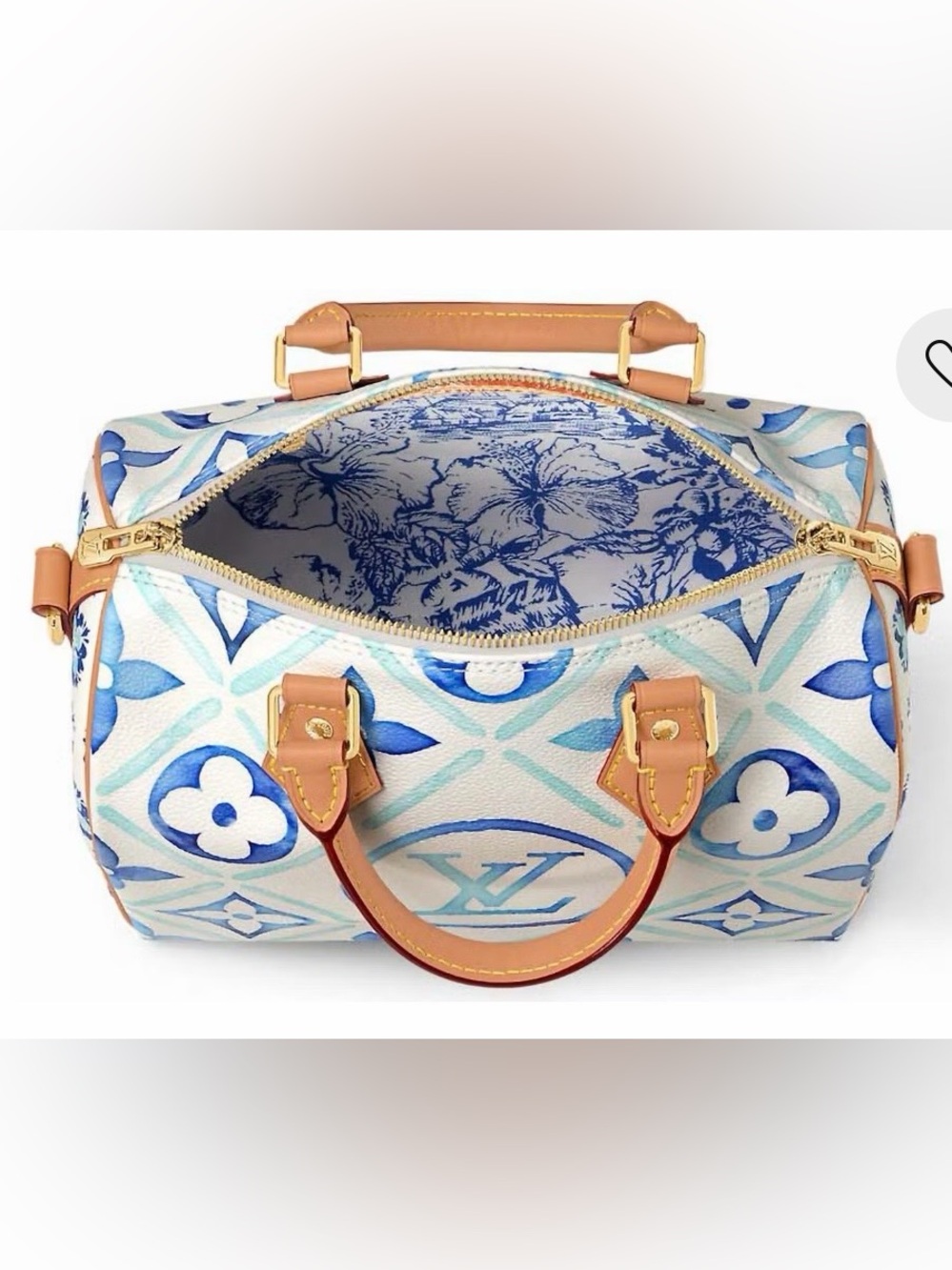 LOUIS VUITTON SPEEDY 25 BY THE POOL BLUE LAGOON BRAND NEW IN BOX W/DUST BAG TAGS - Picture 2 of 11